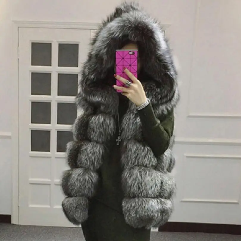 White gray Color À red Renard Faux 2018 4xlA592 pink Taille Manteau Fourrure Manches photo Fox Gilet De Veste Naturelle Sans La Capuchon Plus D'hiver silver Femmes XZkuwOPiT