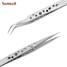 Hand-Tool Forceps Industrial-Tweezers Phone-Repair Straight-Tip Curved Anti-Static Stainless-Steel
