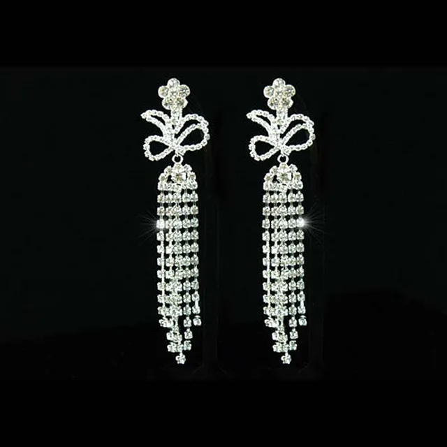 4 5 Drag Queen Rhinestone Dangle Clip On Earrings Pageant 4 5 Drag Queen Rhinestone Dangle Clip On Earrings Pageant Jewelry Ce1023