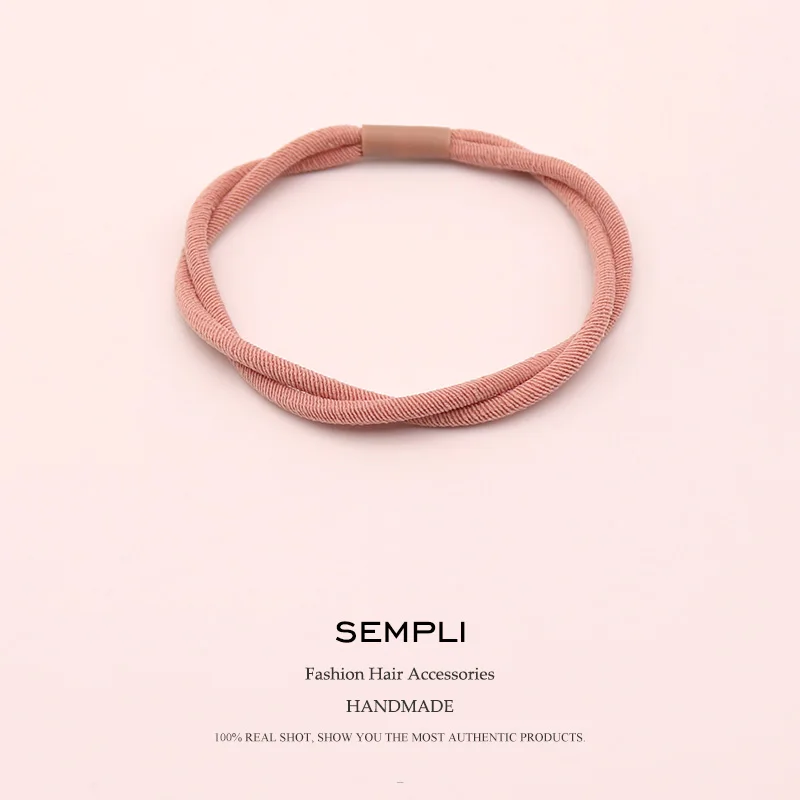 

Sempli Korean Women Elastic Hair Band Headband Double Share Elastic Hair Bands for Kid Hair Rubber Band Hair Clip Accessories