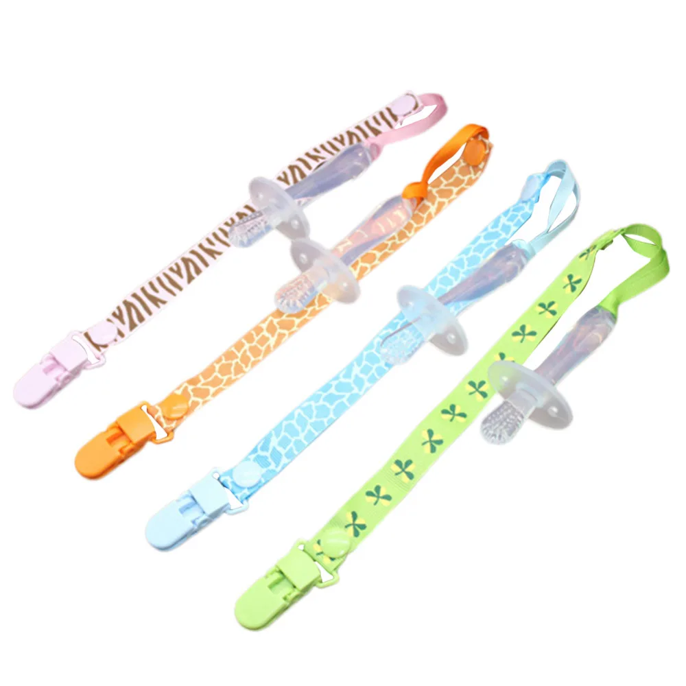 Baby teething stick Molars supplies silicone teeth bite teeth rods + nipple clip Pacifier Clip