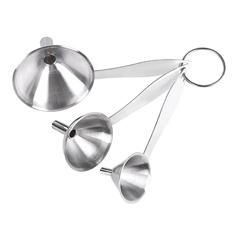 

5pcs/Set Stainless Steel Funnel Cleaning Brush Sets Kitchen Funnel Tools For Soy Sauce Cooking Oil Liquid Kitchen Accessories
