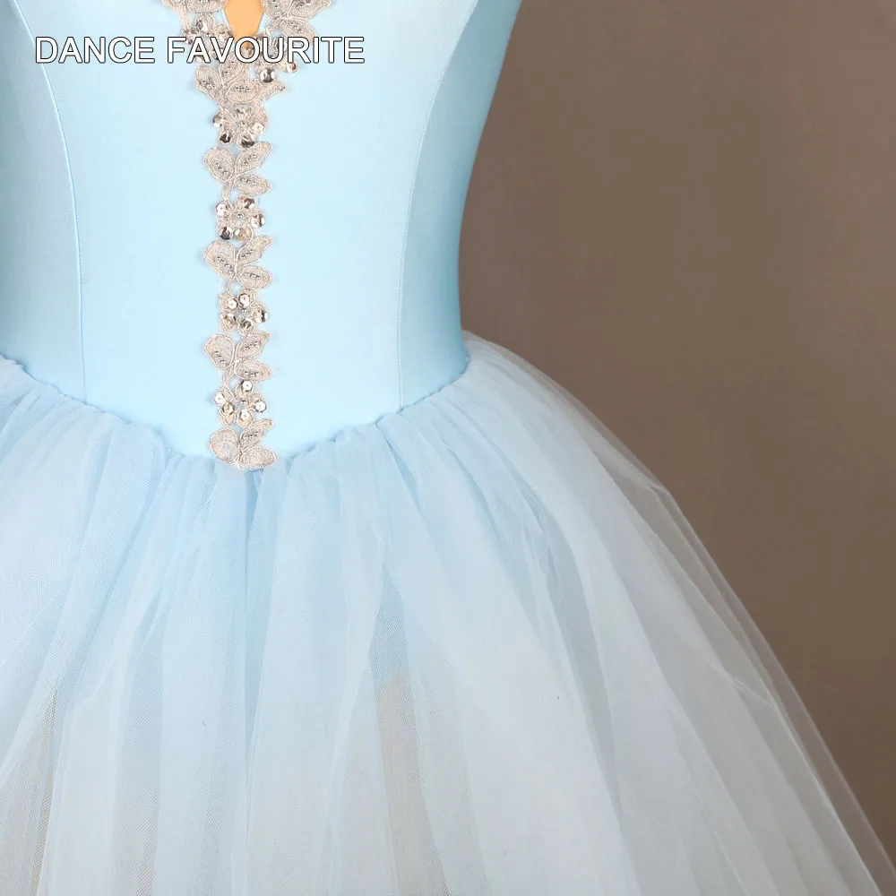 Бретели средней Длина Романтическое Платье-пачка 6 цветов костюм для балета, танцев, костюмы, балетные пачки для женщин и девочек Танцы с юбкой-пачкой