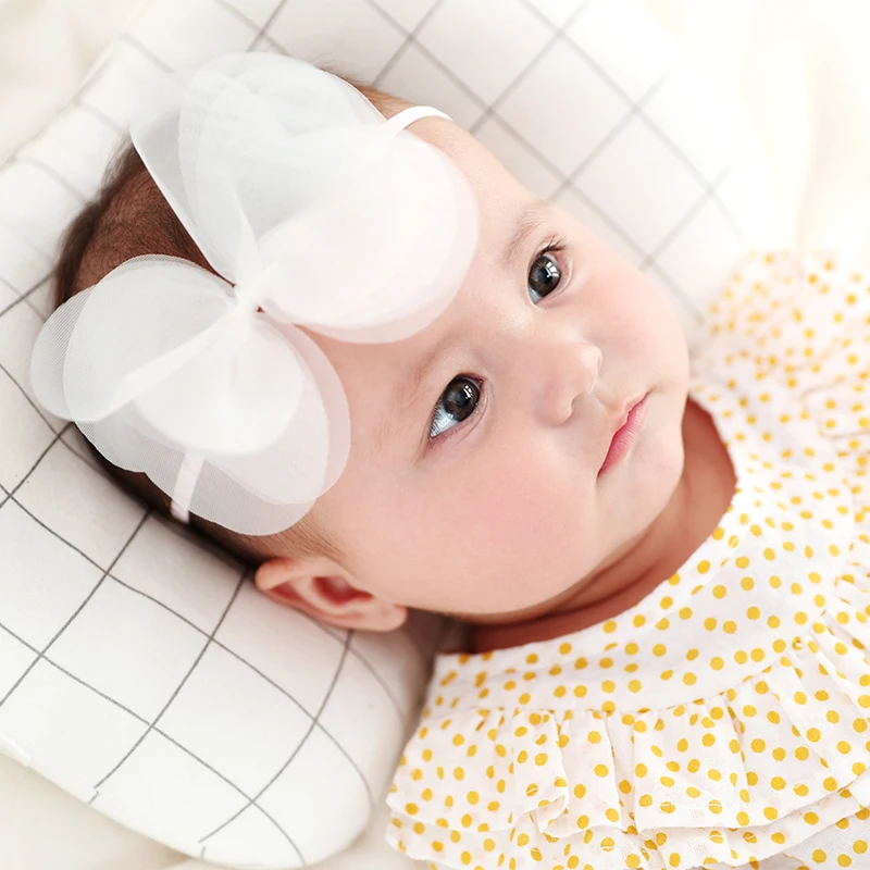 

Baby Girls Headband Exquisite Thin Gauze Bow Head Bandage Newborn Hair Accessories Infant Girls Headwear Fairy Girl