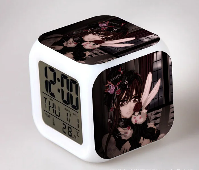 Japanese Anime Vampire Knight LED 7 Color Flash Digital Alarm Clocks