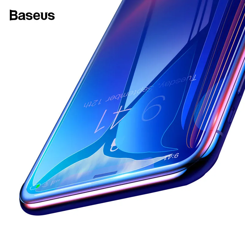 Защитная пленка Baseus 7D на весь экран для iPhone Xs Xr Xs Max, закаленное стекло 9H 0,3 мм, защитная пленка для iPhone X Max Xr glass