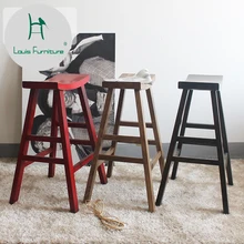 Барные стулья в стиле Луи, ретро-мебель, деревянная подставка для отдыха