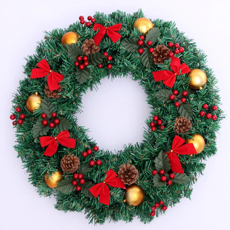 

50CM High quality Imitation needles Gold kiwifruit Christmas tree wreath party Festive Decorative pendant new year ornaments