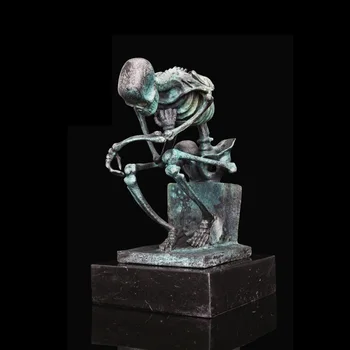 

Wonderful Bronze Skull Thinker Art Sculpture Statue Home Decoration Accessories For Living Room R94