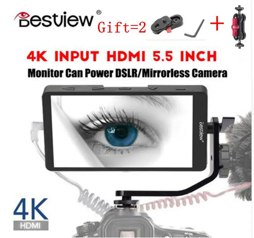 Bestview S5 5 дюйма 4K вход узкий экран боковой монитор для SONY NIKON CANON DSLR и ZHIYUN Crane 2/DJI RONIN