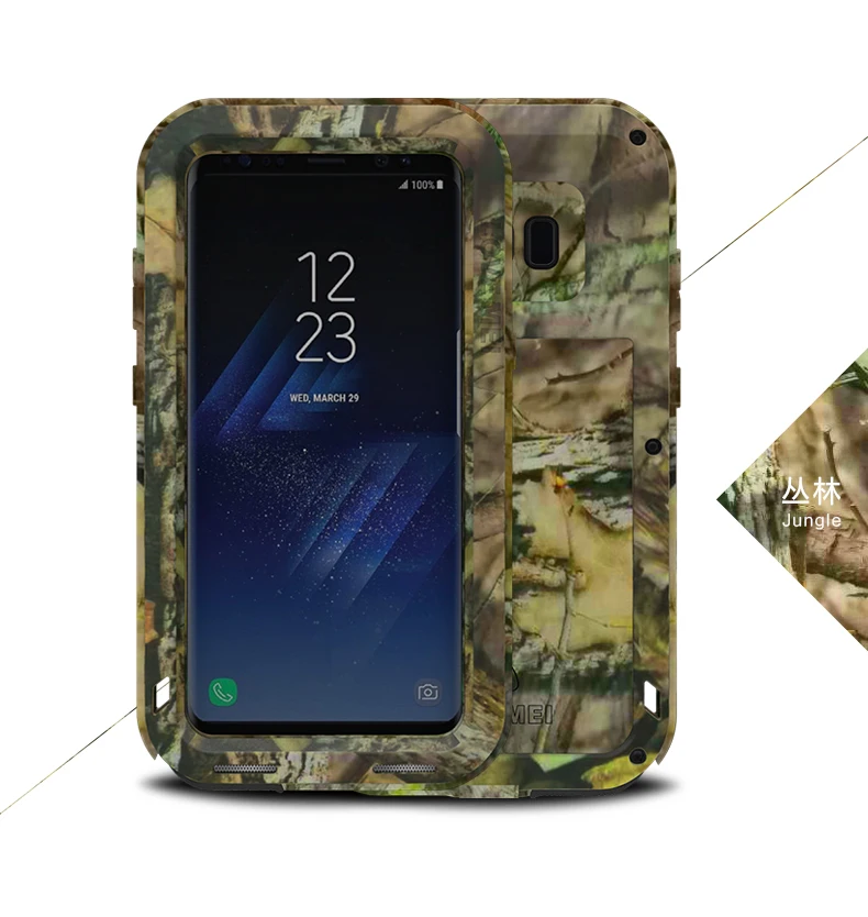 LOVE MEI CAMO Серии Heavy Duty металлический бронированный чехол для samsung Galaxy S8 противоударный Алюминий крышка Водонепроницаемый Открытый военный Применение