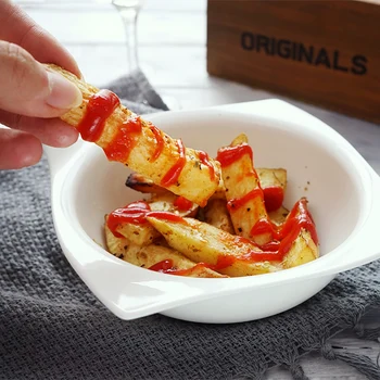 

Bone Porcelain Bowl Household Fruit Salad Bowl Dessert Bowl Creative Ceramic Bowl Japanese Soup Bowl White Porcelain Bowl