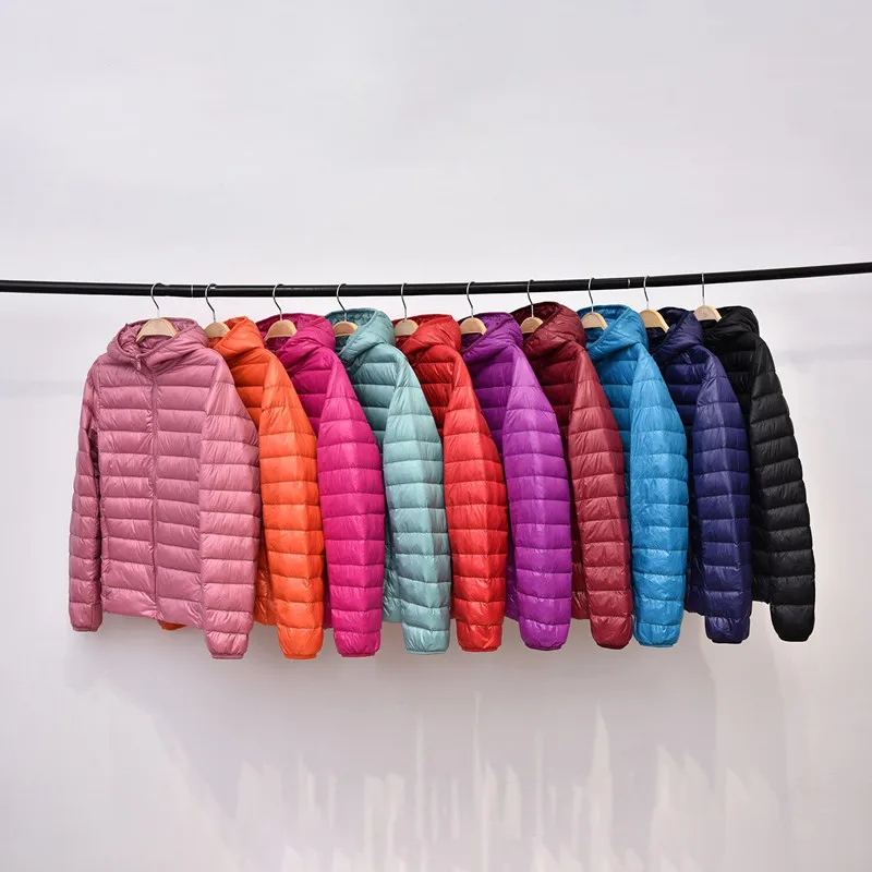 Ultra light duck down jackets women 2018 new Hooded winter coat Long Sleeve Warm  jacket lady jaqueta feminina