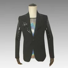 Хит мужской костюм черные волосы Тонкий Повседневный костюм