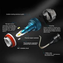 

2X H11 LED H7 Bulb H8 H9 H1 H4 led Car Headlight 12V 24V Motorcycle Lamp HB4/5 9006 HB3 9005 Car Light 6500K White Auto Headlamp