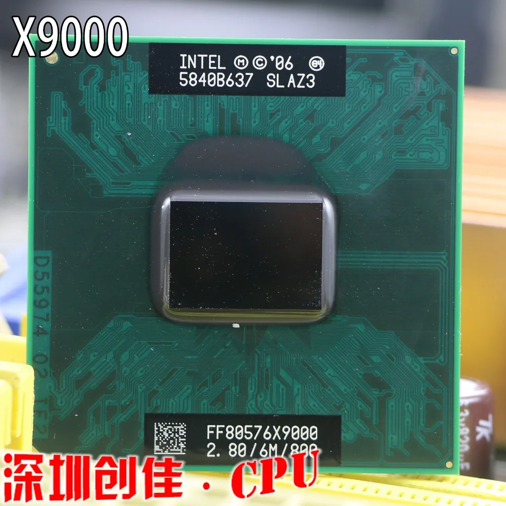 

Original Intel Top Core 2 Extreme X9000 cpu processor 2.8GHz 6MB 800MHz socket P scrattered pieces For GM965 PM965 T9300 t9500