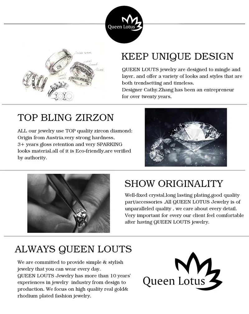 Королева Лотос Высокое качество Роскошный камень кристалл треугольный Циркон Кольца модные украшения из нержавеющей стали кольца женские для вечерние подарок