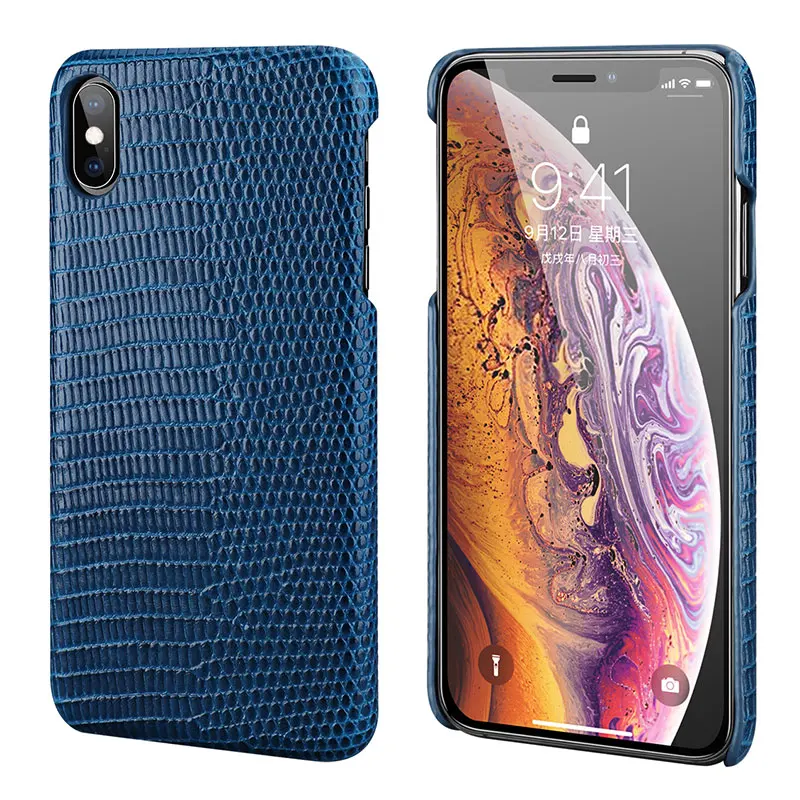 Для Apple iPhone XS XR чехол для задней панели телефона ящерица кожа натуральная