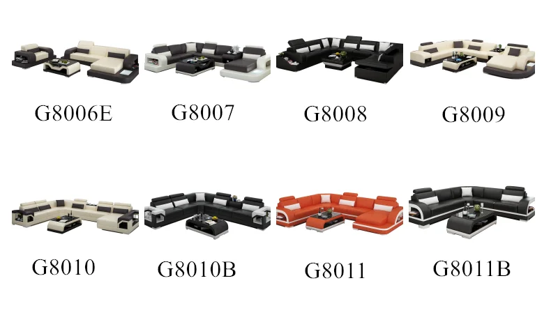 Мебель для гостиной, дешевый кожаный угловой диван, 7 местный секционный диван со светодиодным светильник
