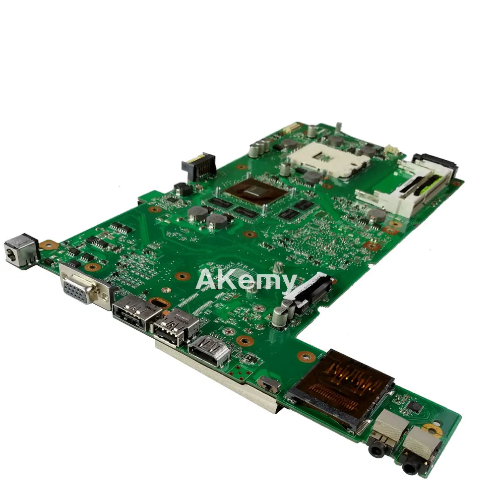 Akemy N73SM материнская плата для ноутбука REV.2.0 для ASUS N73S N73SV N73SM 2 слота ОЗУ с GT410M/2G Графический полный тест с процессором i5