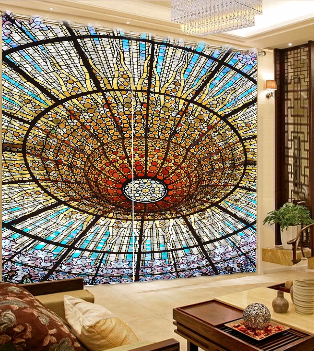 

High quality 3D Curtains For Living room Photo building Curtains Bedroom Creative Photo Printing 3D Window Curtain
