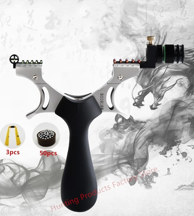 

Powerful Hunting Bow Hunting Slingshot Latex Rubber Band Professional Tactical Plastic Pocket Slingshot For Hunting