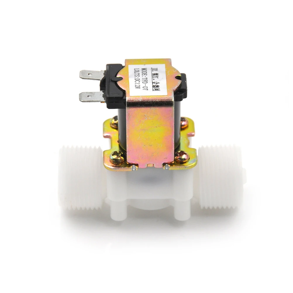 Hot Sale 3/4" DC 12V Plastic Electric Solenoid Valve Magnetic Water Air Normally Closed