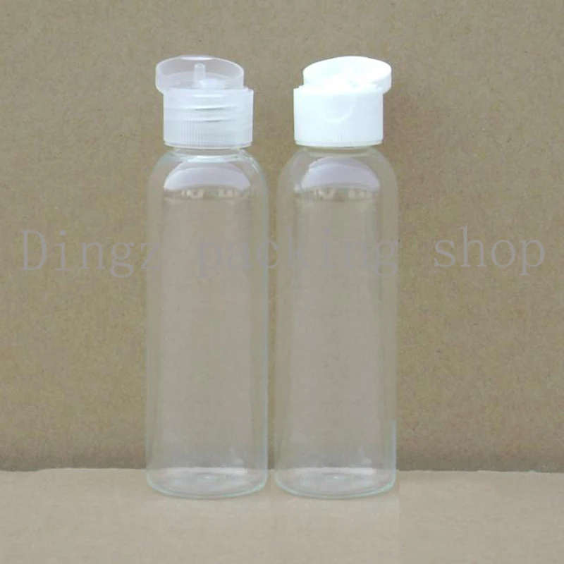 60ml empty transparent round cosmetic plastic bottles 2oz travel kits