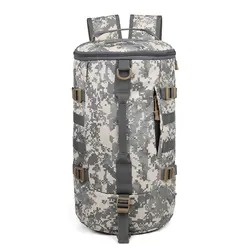 Тактический Спорт Открытый сумка Камуфляж прочный цилиндр портативный Ручка Путешествия нейлон для мужчин рюкзак с двумя молниями