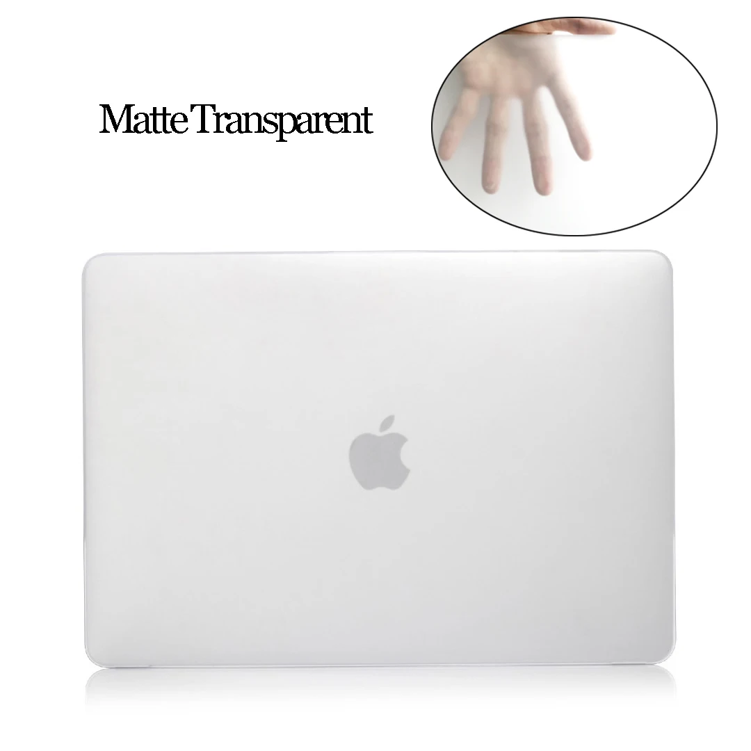 Чехол для ноутбука Apple MacBook Touch ID A1932, Air Pro retina 11 12 13 15 для mac book Pro 13,3 15 Touch Bar+ чехол для клавиатуры - Цвет: Matte Stransparent