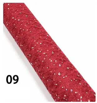 Блестящий рулон тюля с блестками рюмочка кружева 1" 30 см 10 ярдов DIY сетчатая ткань для свадебной вечеринки Runner Sash винтажный цветочный декор - Цвет: 09 red