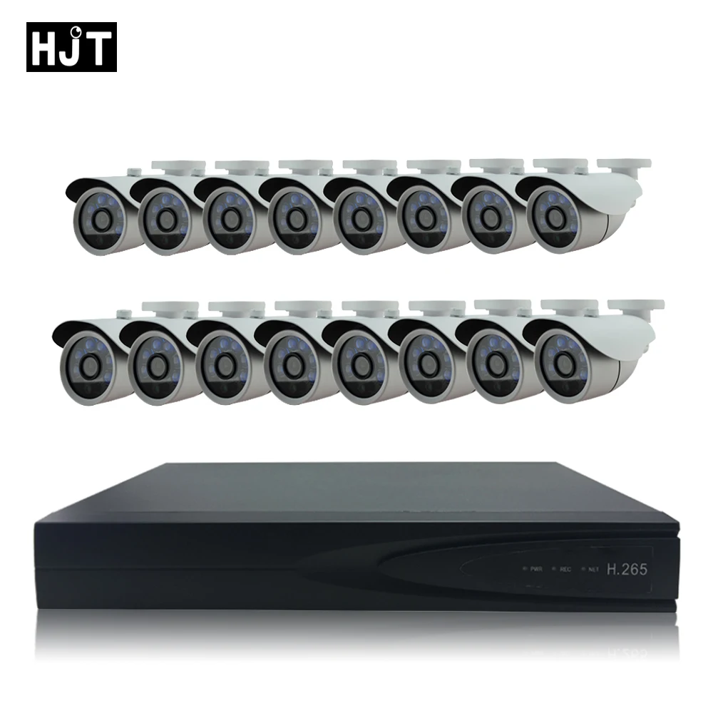 

H.265 5.0MP IP Camera Kit Metal Outdoor with 25ch NVR Onvif Private Protocol CCTV System Network P2P Surveillance Remote View