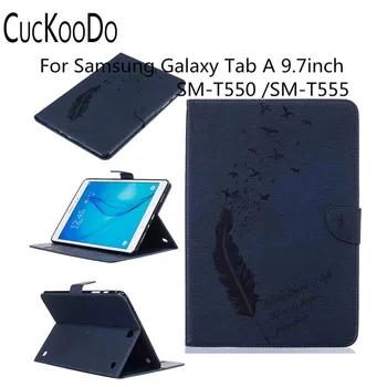 

CucKooDo Premium PU Leather Wallet with Card&Cash Slot Folio Cover for 2015 Samsung Galaxy Tab A 9.7 inch SM-T550 P550 Tablet