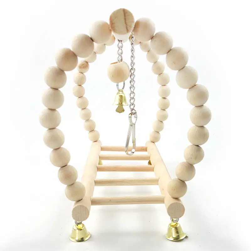 Pet Bird Swing Suspension Bridge Ladder Climb Parakeet Budgie Parrot Hammock Toy Diy