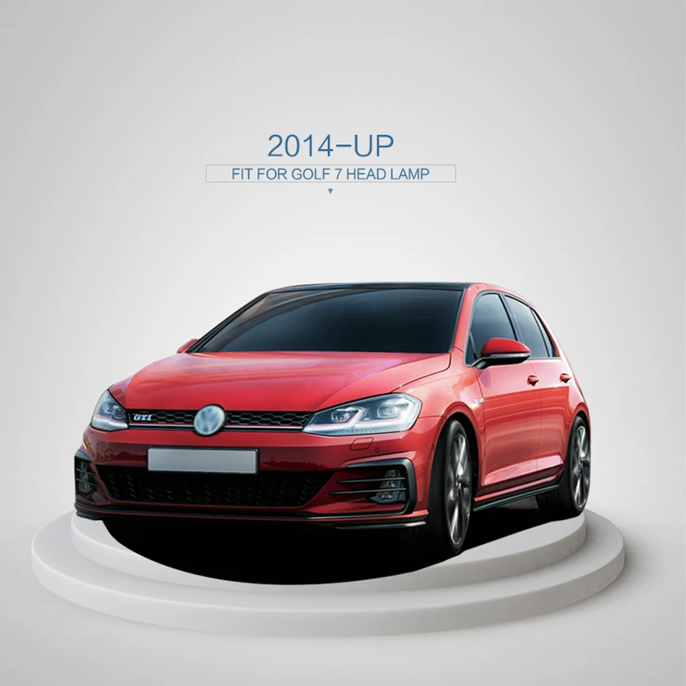 Для Volkswagen Golf 7 светодиодный передние фары сборки номерной знак лампа