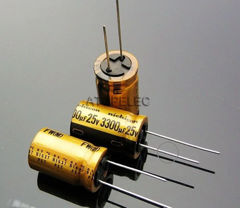 

1pc Nichicon FW 3300uF/25V Electrolytic Capacitors Hi-Fi Audio