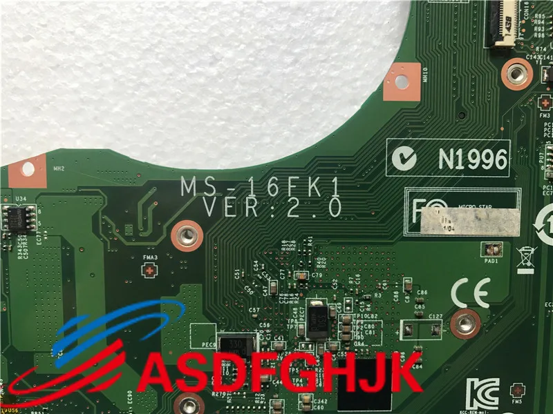حقيقية ل MSI GX60 اللوحة المحمول MS-16FK1 MS16FK1 VER: 2.0 100% TESED موافق
