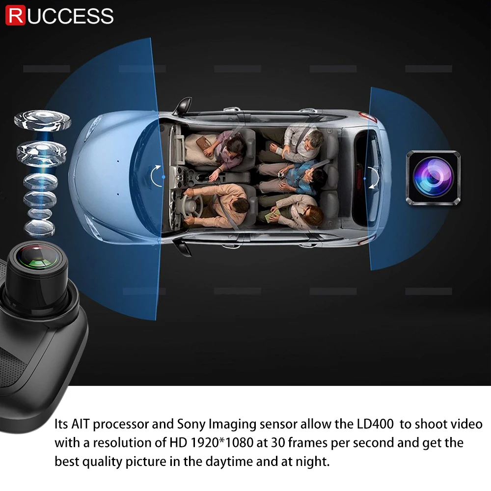 Ruccess зеркало Регистраторы автомобиля Антирадары для России Full HD 1080P Двойной объектив Камера регистратор 3 в 1 видеорегистратор Анти радар с gps
