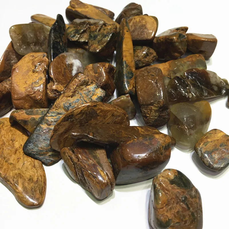 

100g Natural Polished Yellow Pietersite Tumbled Gemstone Crystal Stone For Home Decoration