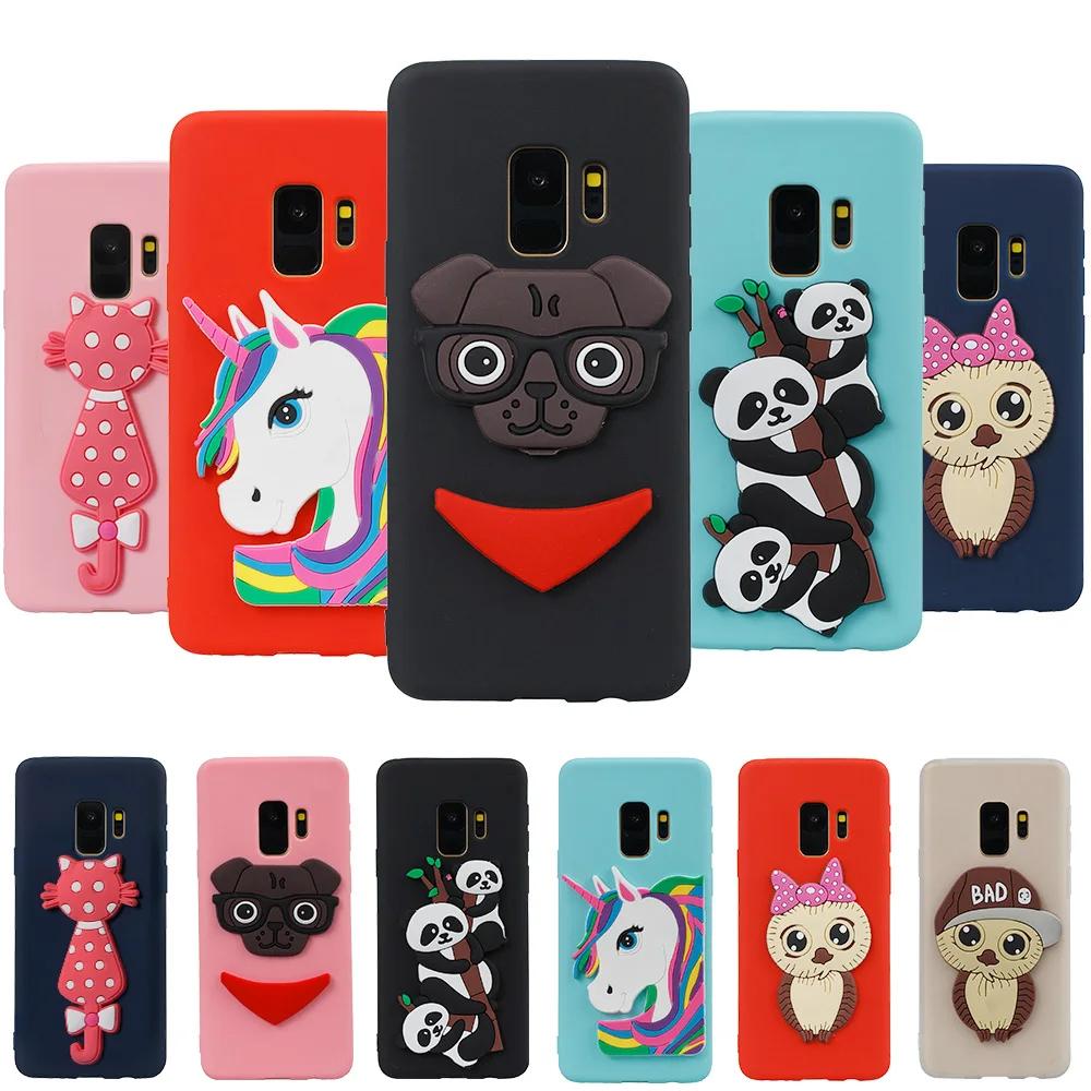 Чехол для Samsung Galaxy S9 милый силиконовый чехол с 3D рисунком Мягкий защитный из ТПУ