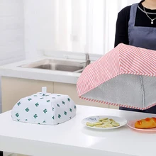 Новая Складная крышка для хранения продуктов, теплая овощная крышка, контейнер из алюминиевой фольги, посуда, теплоизоляция для кухонных гаджетов CF842