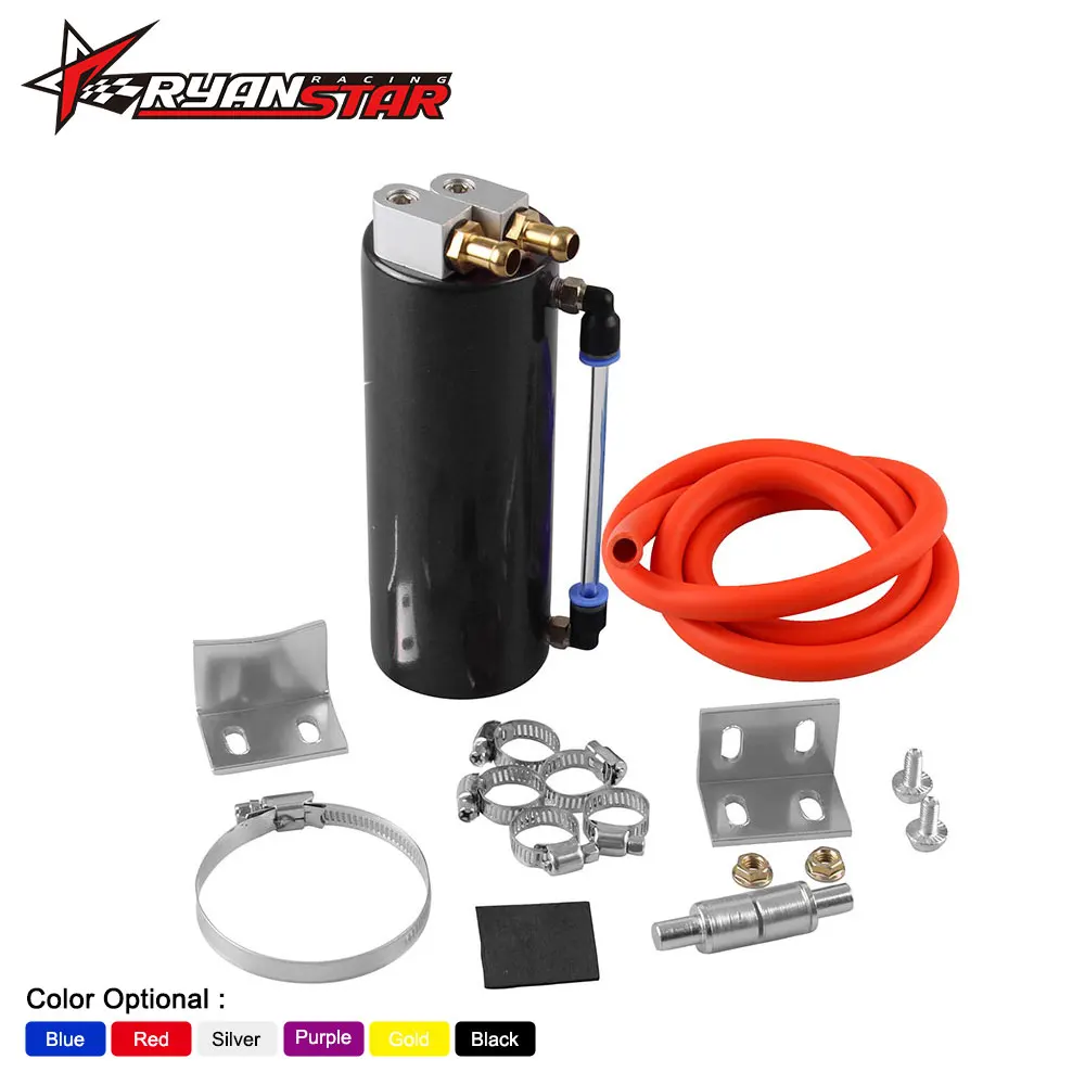 

350ML Aluminum Racing Oil Catch Tank/Can Round Can Reservoir Turbo Oil Catch can / Can Catch universal OCC019