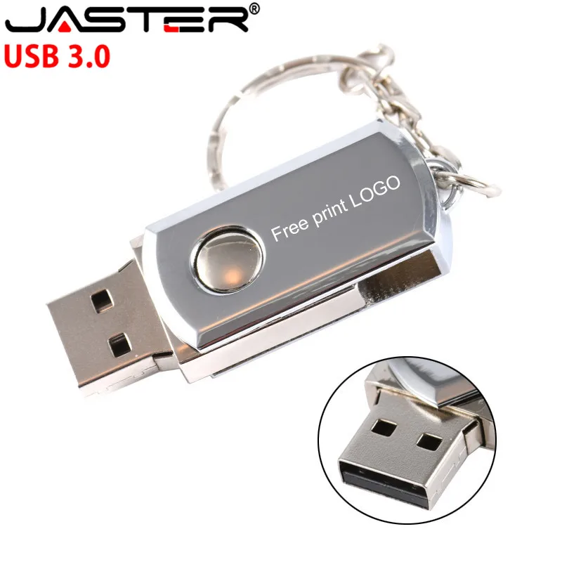 JASTER USB 3,0 Металлический Брелок флеш-накопитель 128 Гб 64 ГБ 32 ГБ 16 ГБ флеш-накопители реальная емкость флеш-накопители usb флешки(более 10 шт. бесплатный логотип