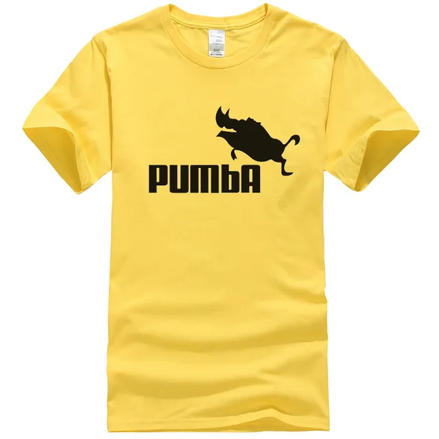 2018 Funny Tee Pumba T Shirt Men Women Brand Clothing Wild Boar Print 100% Cotton Cool tshirt Male Summer Short Sleeve T-shirt