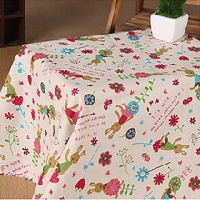 100cm*150cm/piece Cute Rabbit printed linen cotton fabric for Baby Bedding Textile Patchwork Quilt Sewing Fabric Material