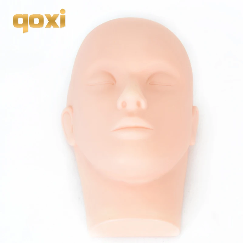 

Qoxi Professional Training Mannequin Practice Make up Eyelash Extensions heads Flat model face Eye Lashes maniqui for sale