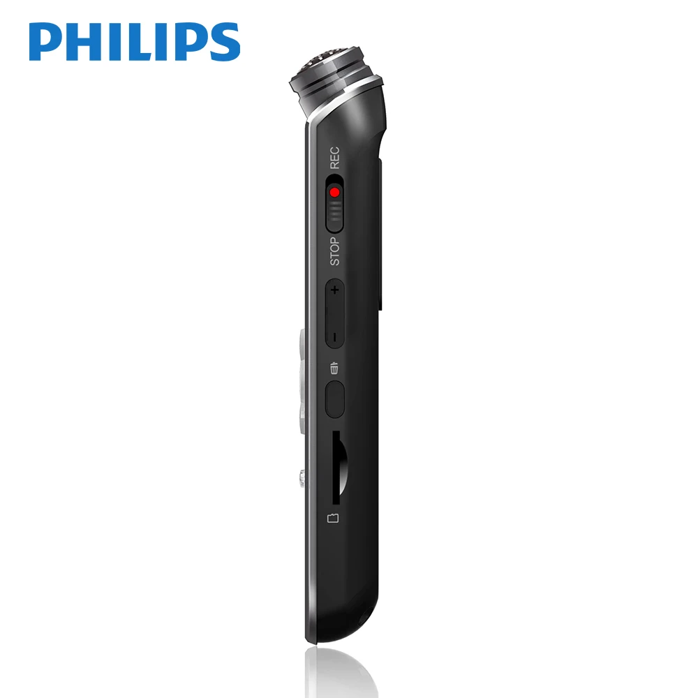 Philips профессиональный двойной стерео PCM диктофон Цифровой HD Noice снижение мини с fm-радио и книжными марками VTR6900