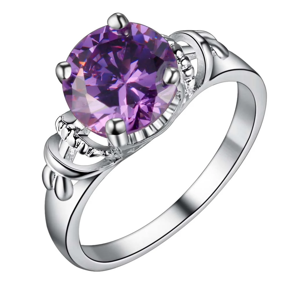 classic fashion purple zircon Wholesale 925 jewelry silver plated ring ,fashion jewelry Ring for