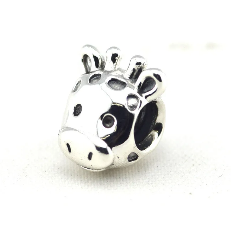

Fits European Silver Charm Bracelets New 100% 925 Sterling Silver Beads Animals Giraffer Charm European Women Jewelry DIY Making