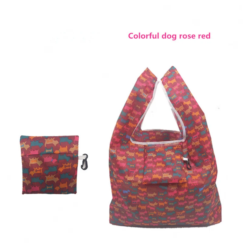 Мультяшная Водонепроницаемая Складная Сумка-тоут, легкая сумка для покупок, модная большая износостойкая многоразовая сумка для покупок